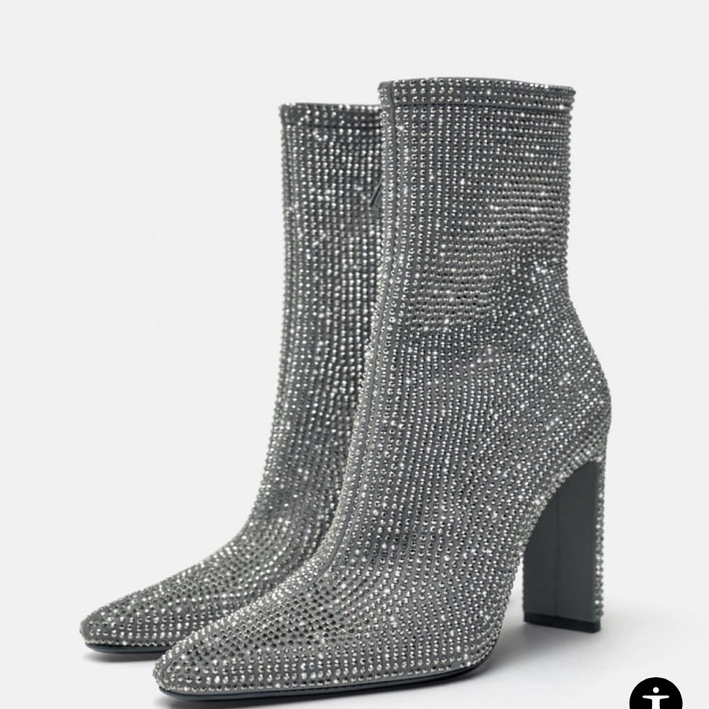 ZARA sparkle boots 39
